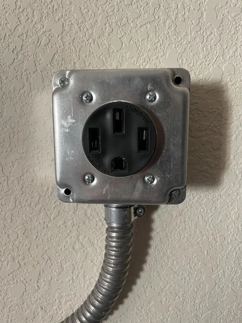NEMA 14-50 outlet installed for Electrical Panel Upgrade in Smithfield